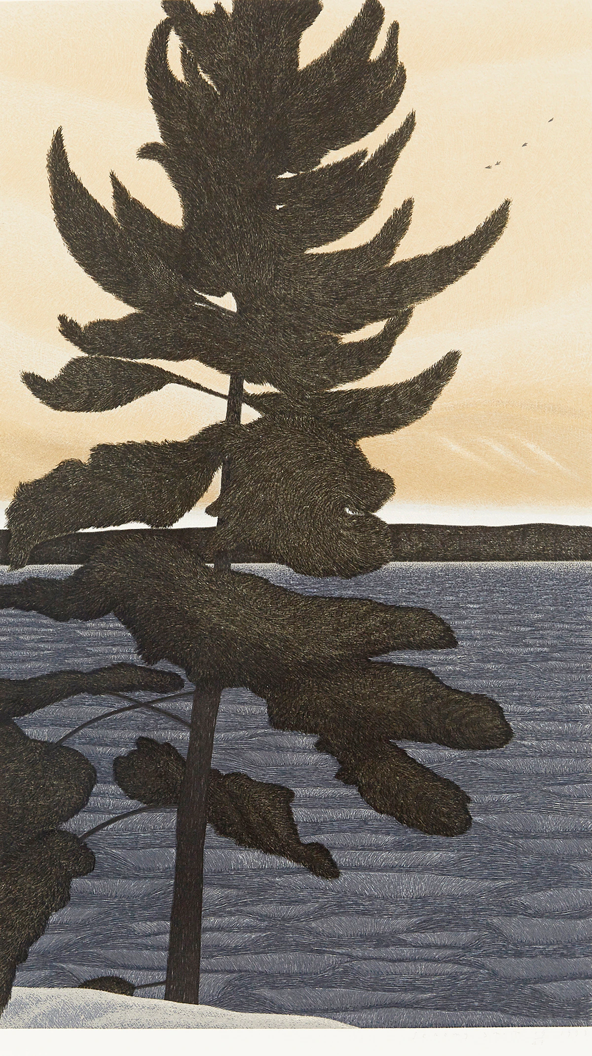 Jeremy Smith, Pine Tree, Burnegie, screenprint, 1993