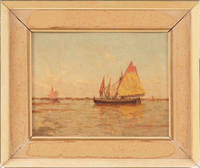 William Blackman, Harbour Scene, oil on board - view 2