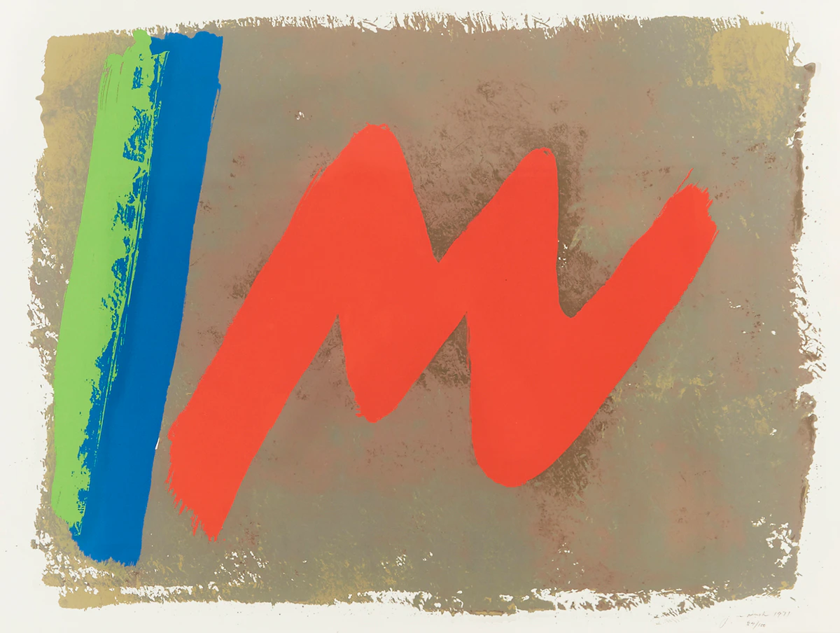 Jack Hamilton Bush, Red M, colour silkscreen, 1971