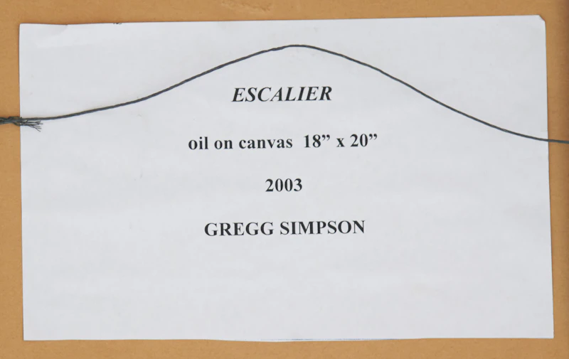 Gregg Simpson, Escalier, oil on canvas, 2003 - view 3