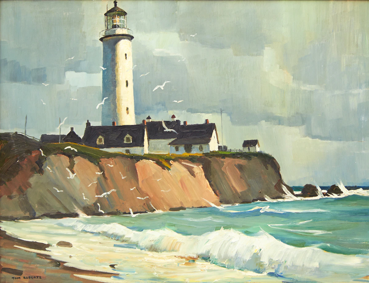 Thomas Keith Roberts, Cap de Rosier, Gaspé, oil on board