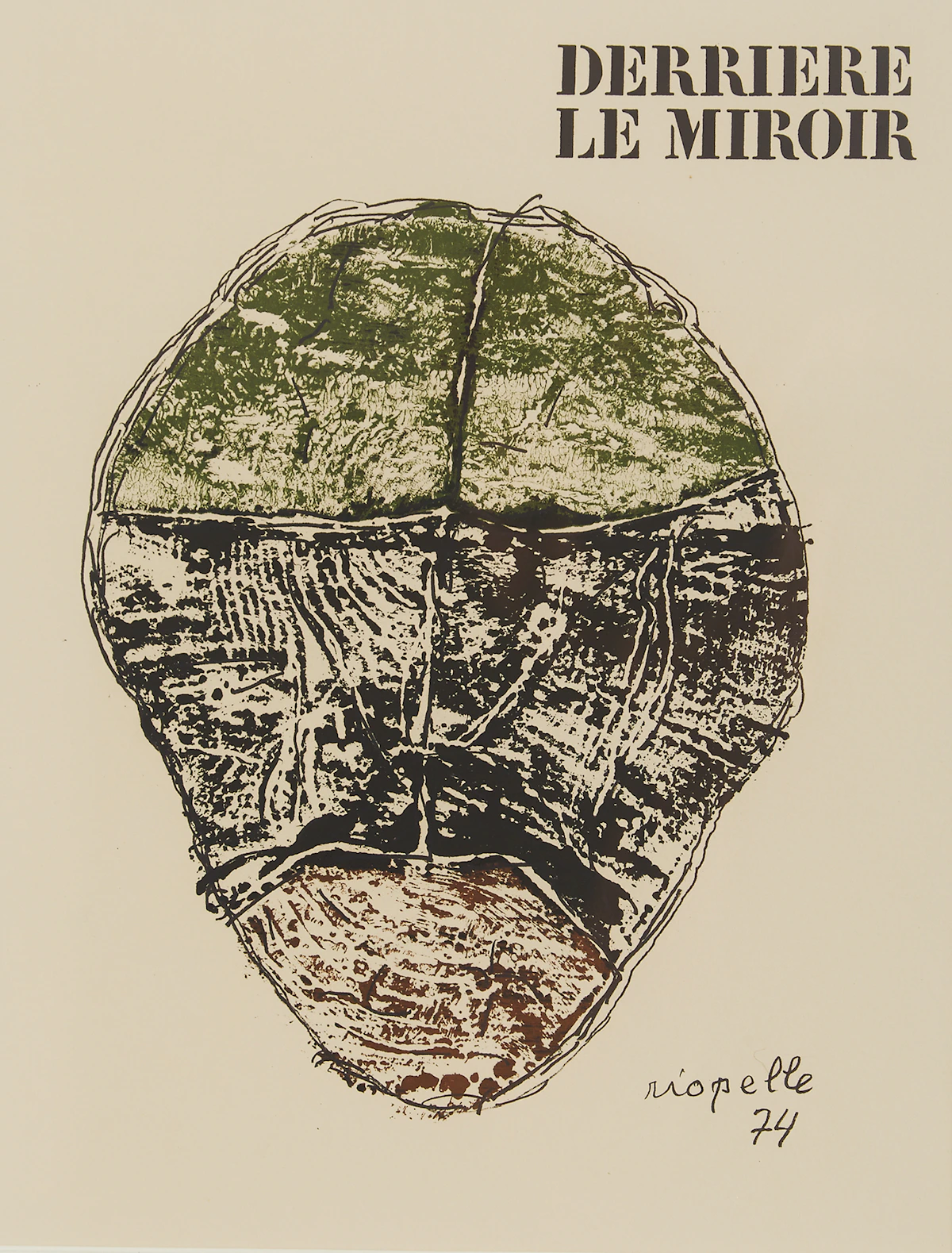 Jean Paul Riopelle, Derrière le miroir, photolithograph, 1974