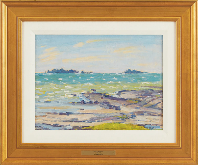 Peter Clapham Sheppard, By Lake Huron, oil on board - view 2