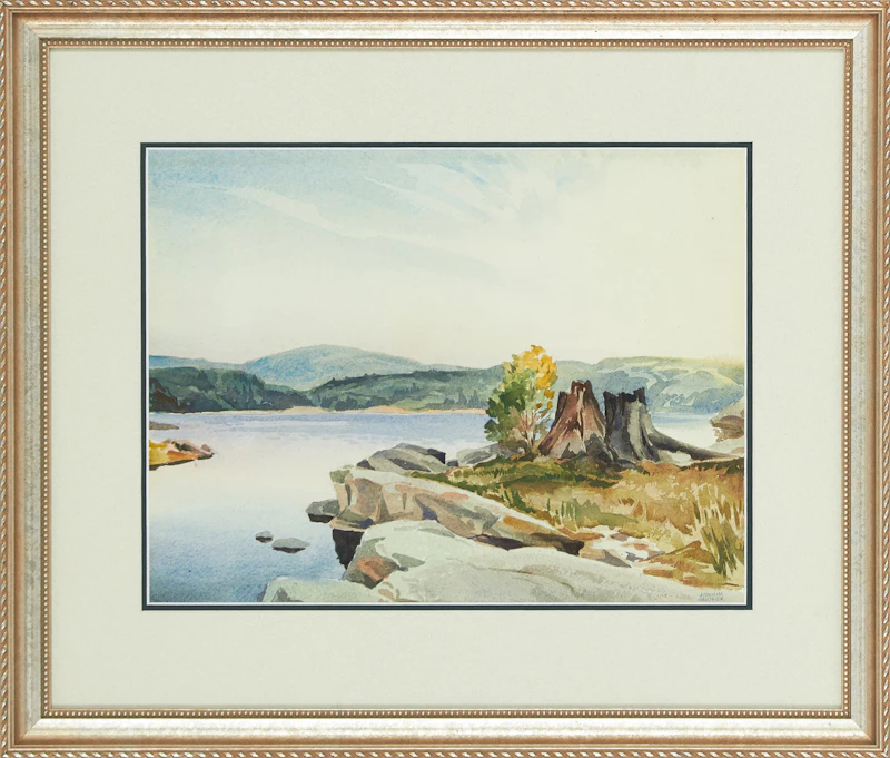 Joachim George Gauthier, Morning Light, Lake Kushog, watercolour - view 2