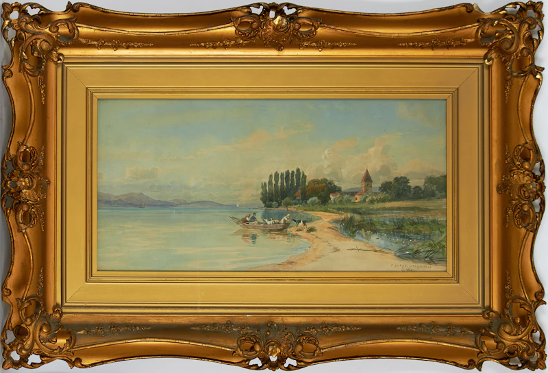 Charles Jones Way, St. Sulpice, Lake of Geneva, watercolour - view 2