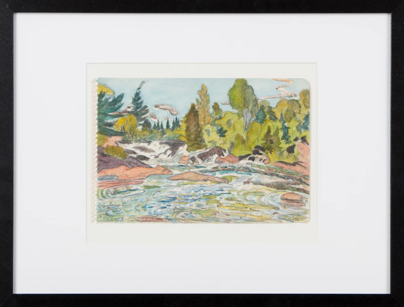 Bernice Fenwick Martin, Black River, Near Van Koughet Muskoka, mixed media - view 2