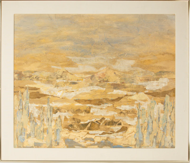 Philippa Hunter, Landscape, acrylic and collage - view 2