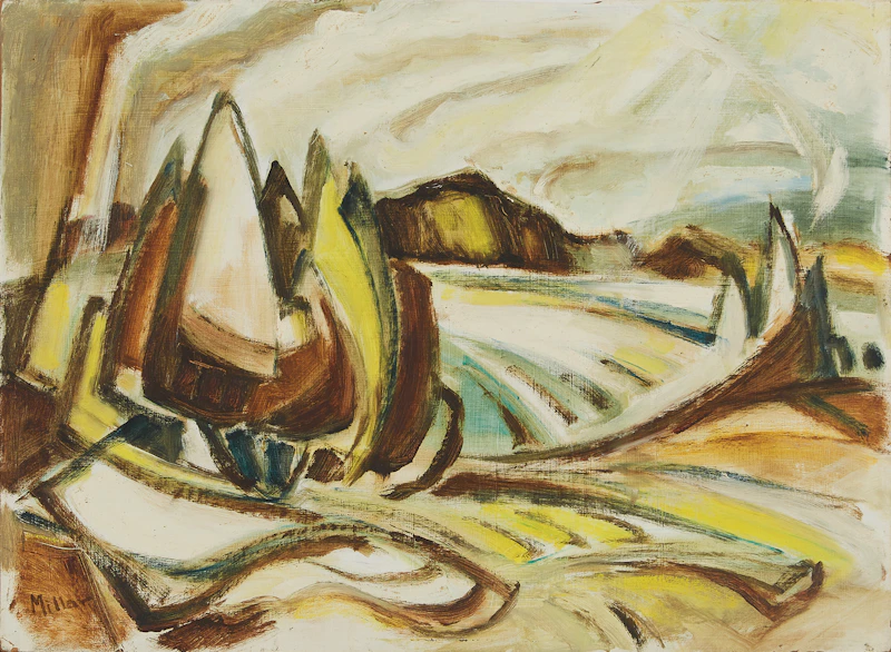 Alexander Samuel Millar, Abstract Mountain Landscape; Forest Landscape