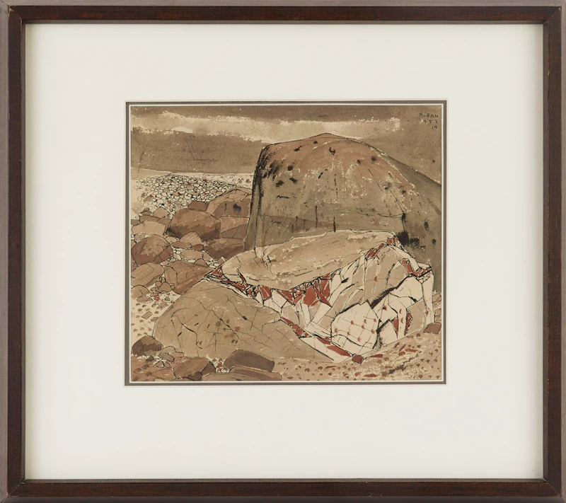 Bruno Joseph Bobak, Lynn Canal, watercolour, 1952 - view 2