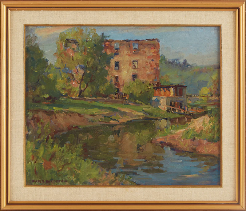 Manly Edward MacDonald, Old Mill, Toronto, oil on canvas, 1927 - view 2