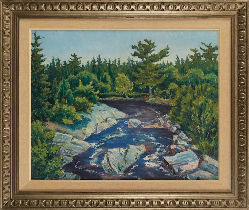 Gordon Edward Pfeiffer, A Trout Pond, oil on masonite - view 2