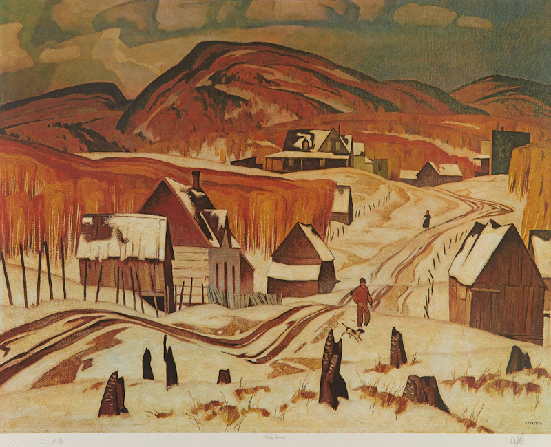 Alfred Joseph Casson, Early Snow; Approaching Thunderstorm; Sunlit Island