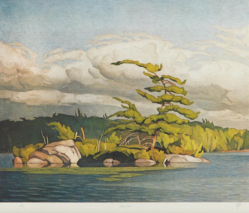 Alfred Joseph Casson, Moose Lake; Annables General Store; Morning on the Key River