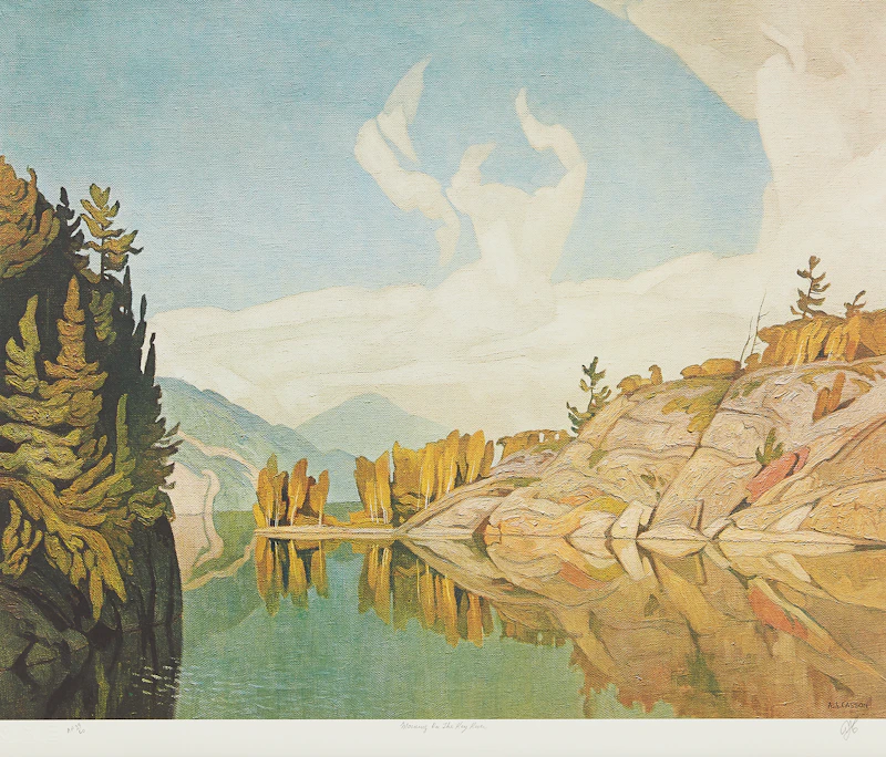 Alfred Joseph Casson, Moose Lake; Annables General Store; Morning on the Key River, three colour serigraphs - view 3