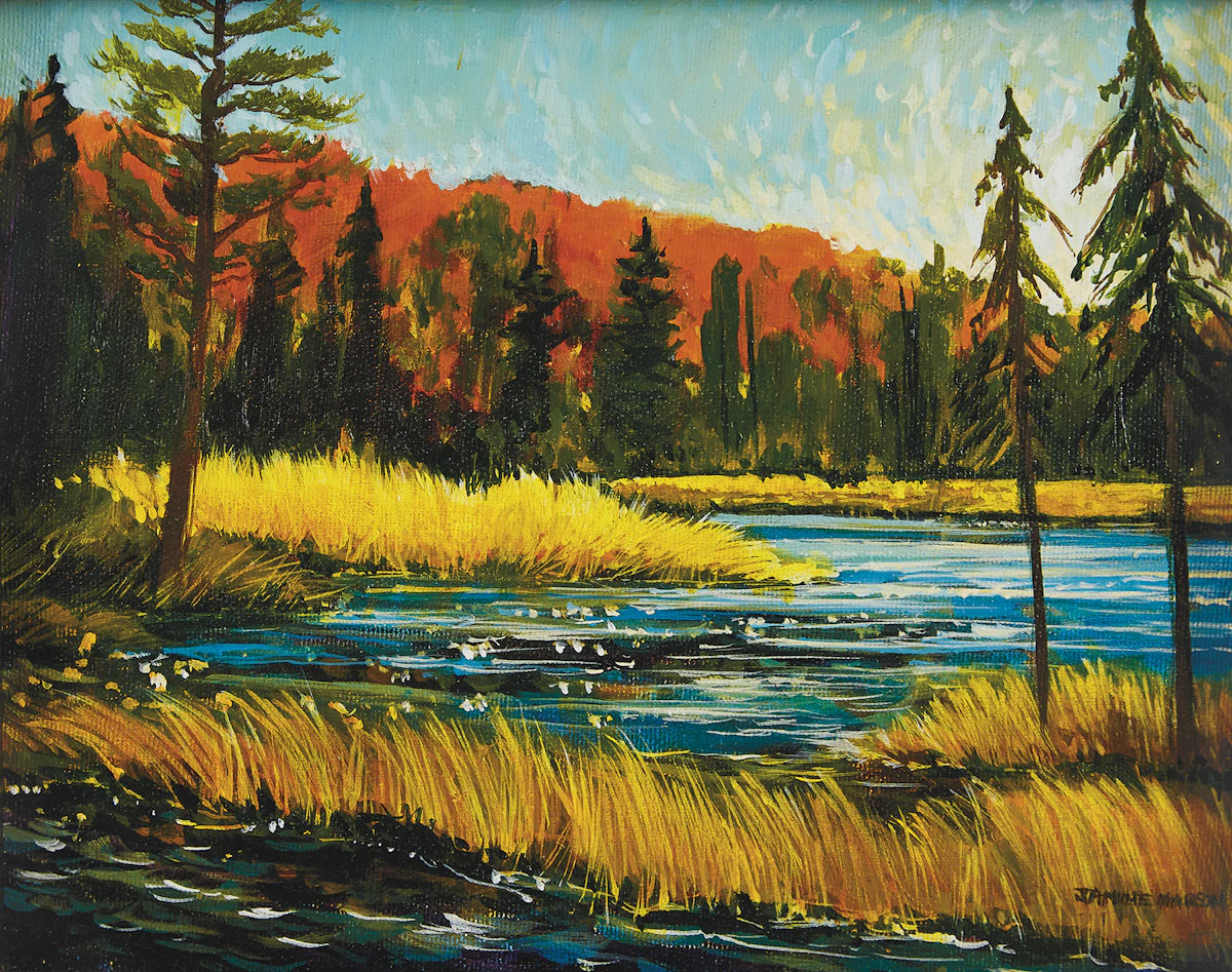 Janine Marson, Eastend Marsh, Algonquin Park, acrylic on canvas