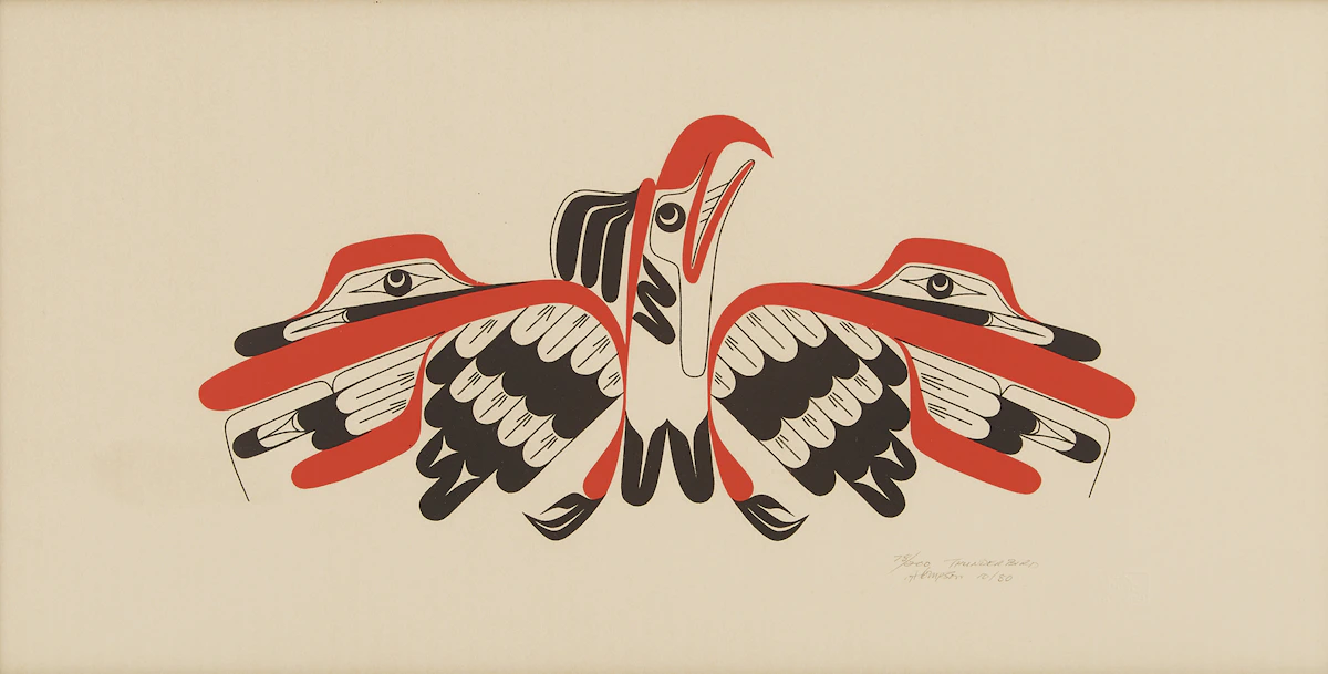 Art Thompson, Thunder Bird; Humpback Whale, colour serigraph