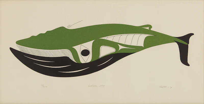 Art Thompson, Thunder Bird; Humpback Whale, colour serigraph - view 3