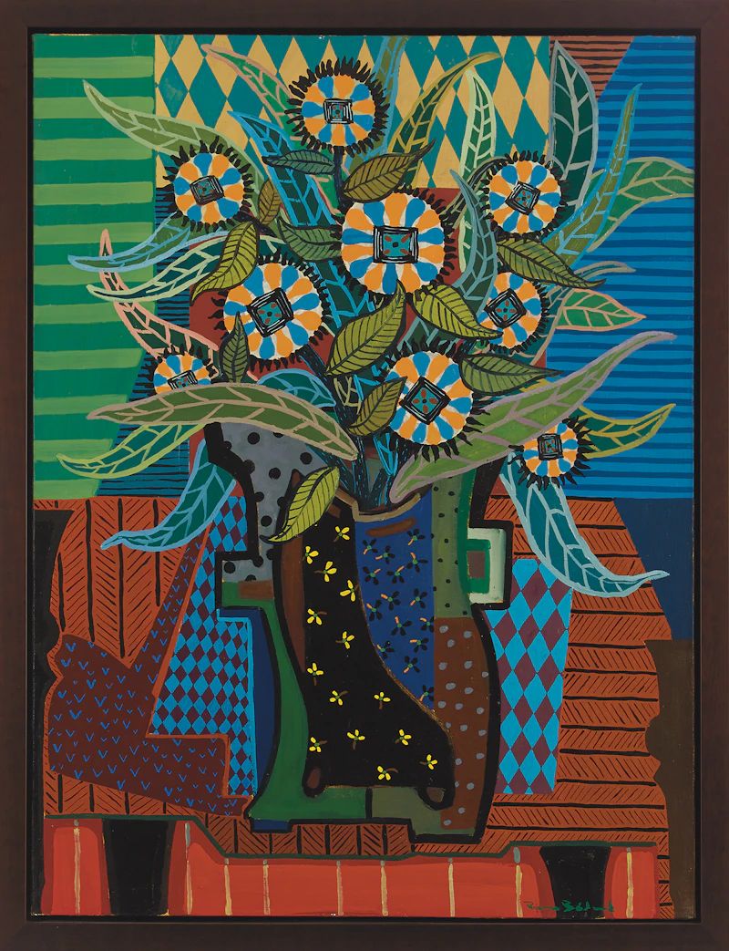 Pierre Bédard, Fleurs en plus, oil on canvas - view 2