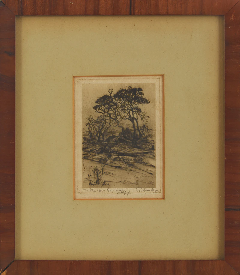 Charles Walter Simpson, On the Cow Bay Road, Halifax, etching, 1911 - view 2