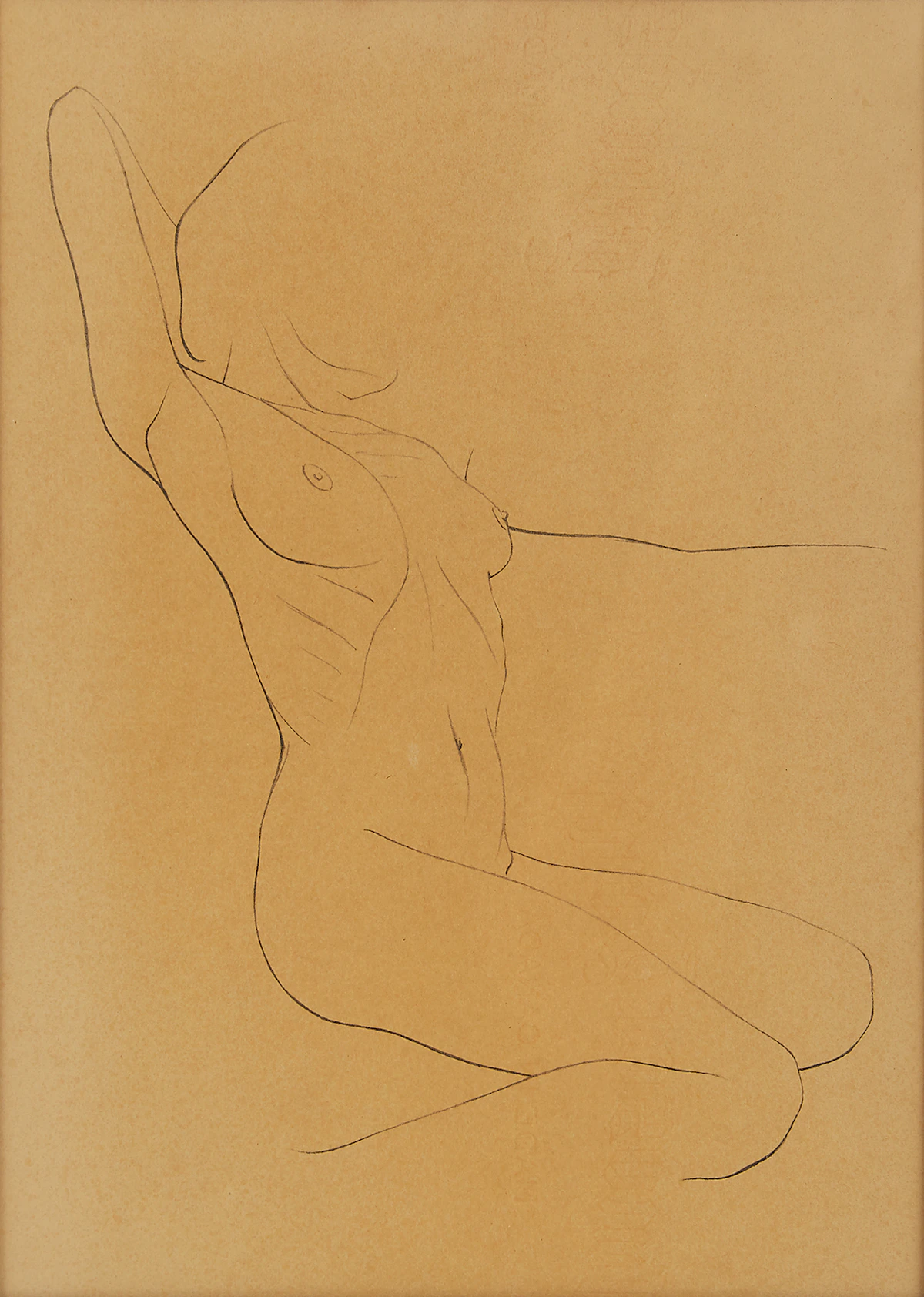Lawren Phillips Harris, Figure, graphite drawing, 1939