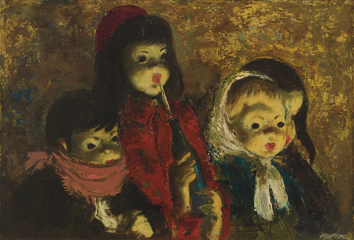 William Arthur Winter, Indoor Circus, oil on board