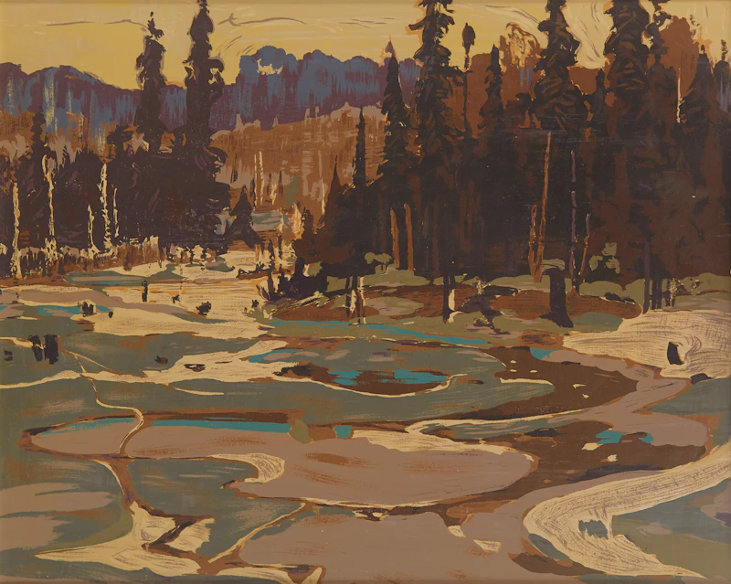 Tom Thomson, Portage Ragged Lake; Aura Lee Lake, two Sampson Matthews silkscreens - view 1