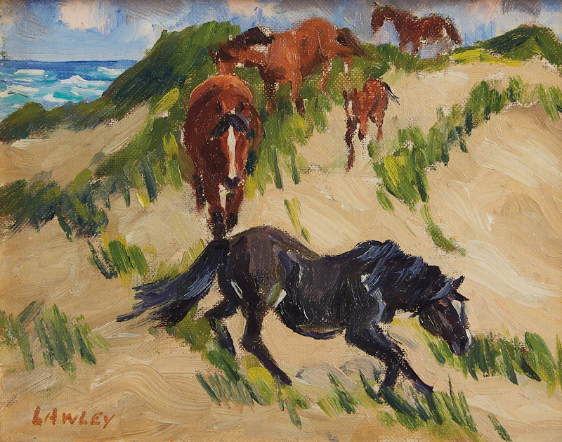 John Douglas Lawley, Ponies of Sable Island (Stallion with Gang)