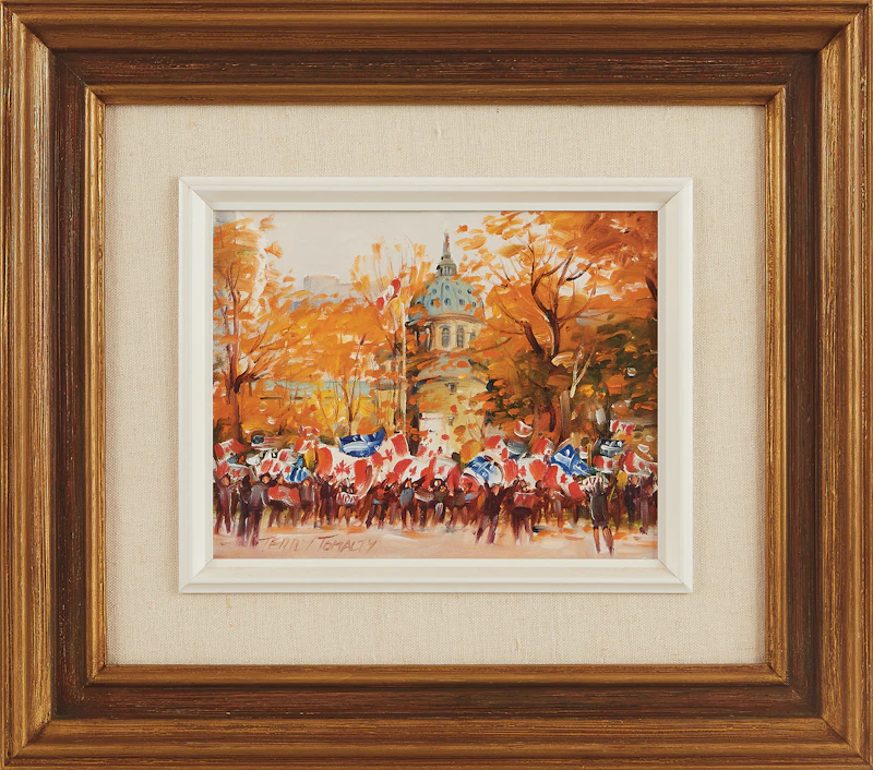 Terry Tomalty, The Rally, oil on canvas - view 2