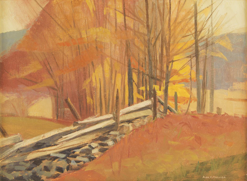 Alan Caswell Collier, At Bell Rapids, oil on board, 1973 - view 3