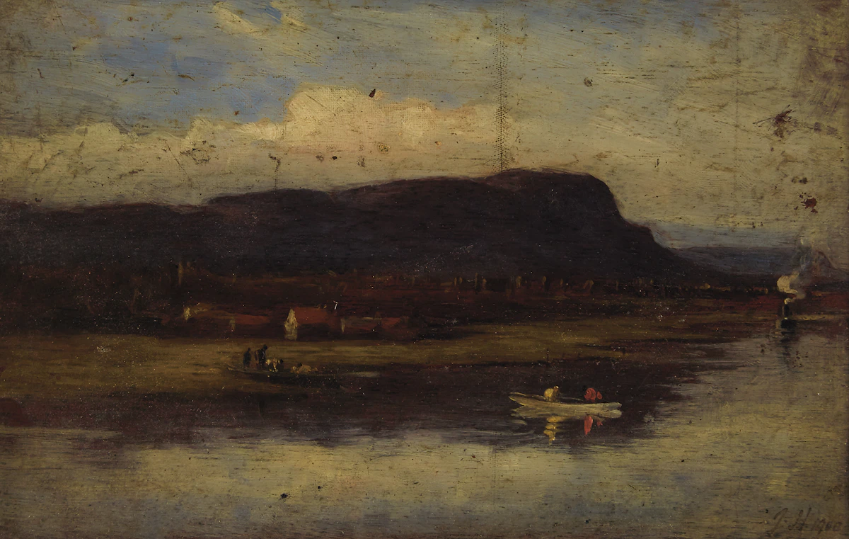 Canadian School, River Landscape, oil on board, 1900