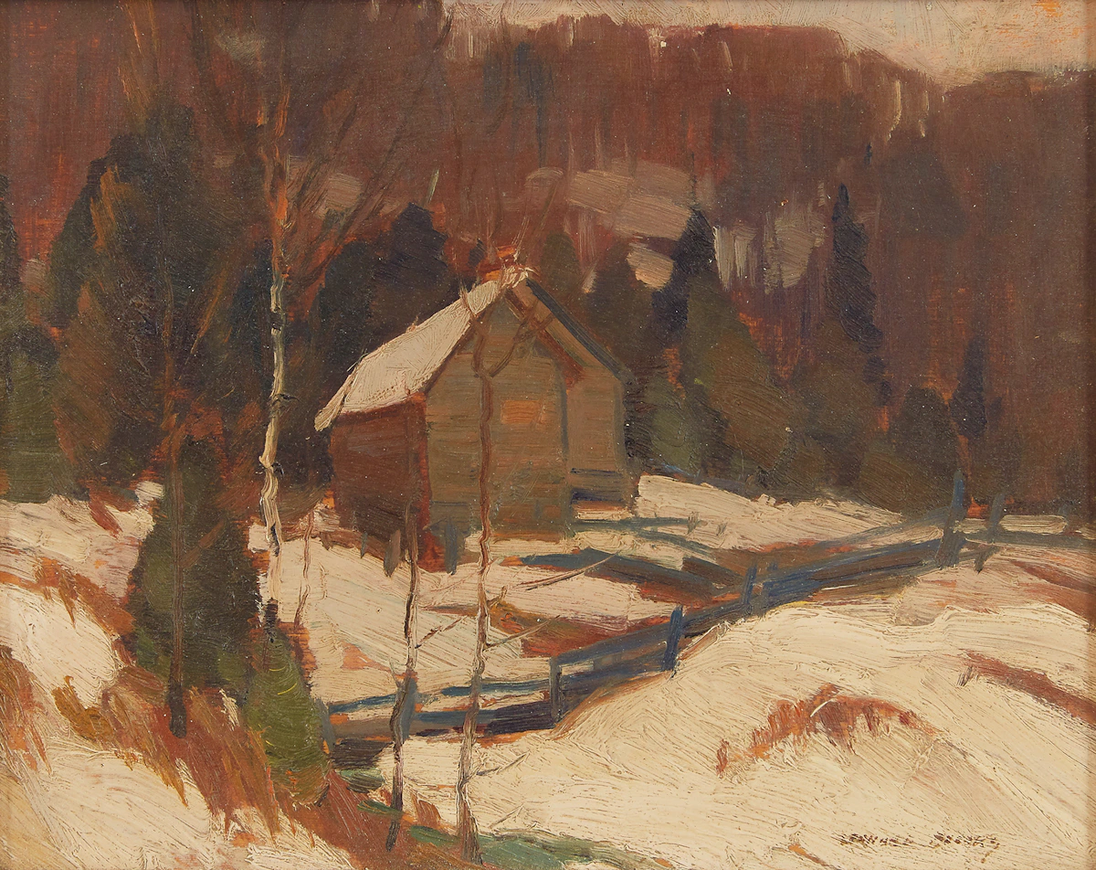 Frank Leonard Brooks, December Greys, oil on board, 1941