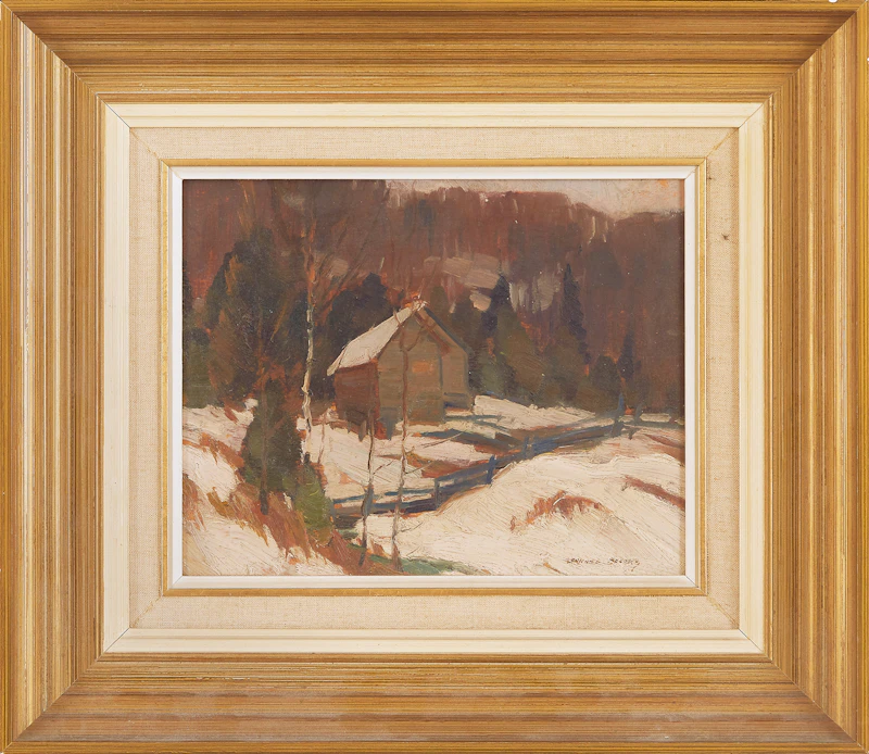 Frank Leonard Brooks, December Greys, oil on board, 1941 - view 2
