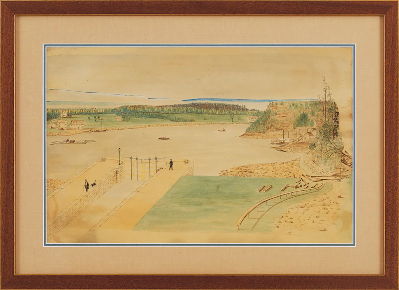 Canadian School, The Locks, Ottawa, watercolour - view 2