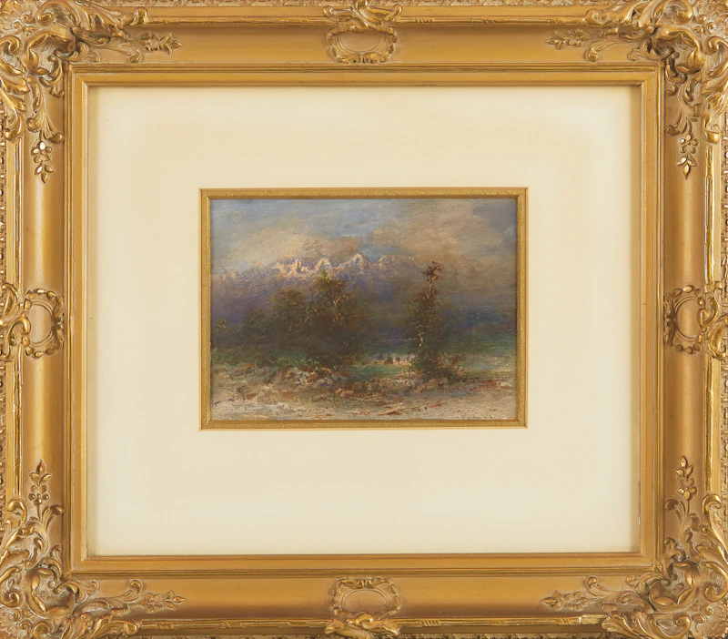 Otto Reinhold Jacobi, Mountain Landscape, watercolour, 1873 - view 2