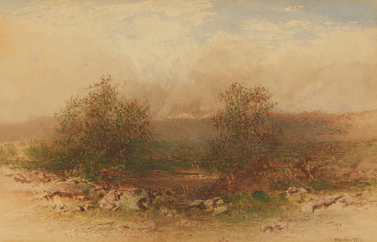 Otto Reinhold Jacobi, Landscape, watercolour, 1877