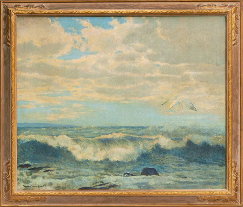 Frank Hans Johnston, The Voice of the Bay, oil on board, 1936 - view 2