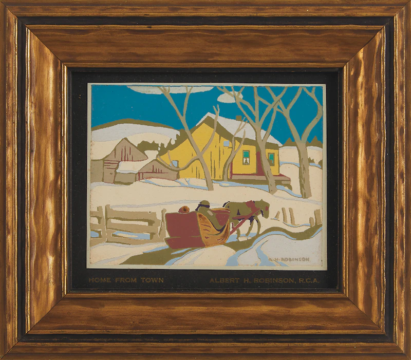 Albert Henry Robinson, Home from Town, silkscreen - view 2