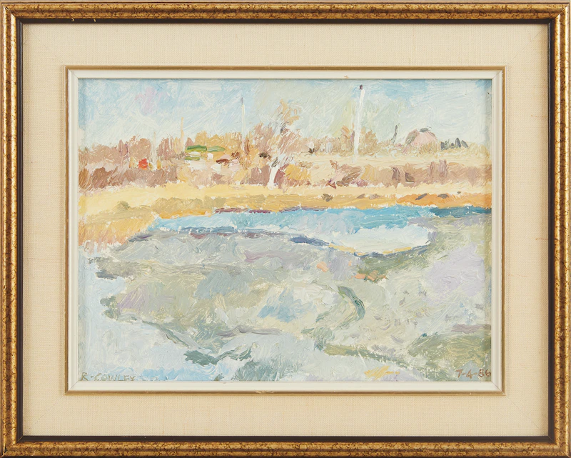 Reta Madeline Cowley, Untitled (Farm Dugout, 1986), oil on board - view 2