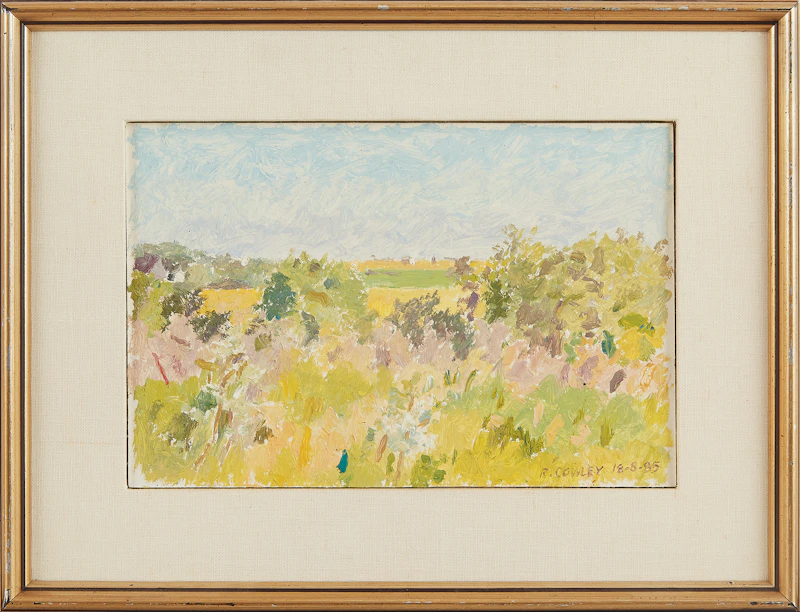 Reta Madeline Cowley, Evening, Janzen Place, oil on board, 1985 - view 2