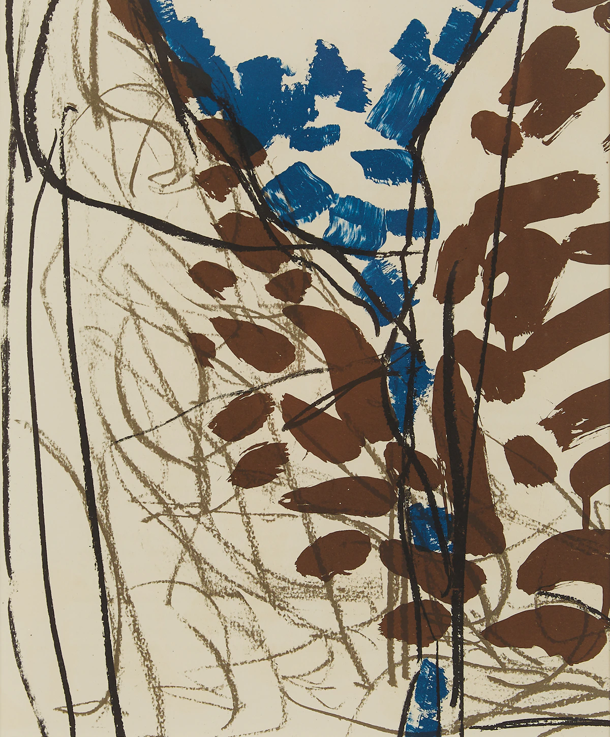 Jean Paul Riopelle, Derrière le miroir, colour lithograph, 1974