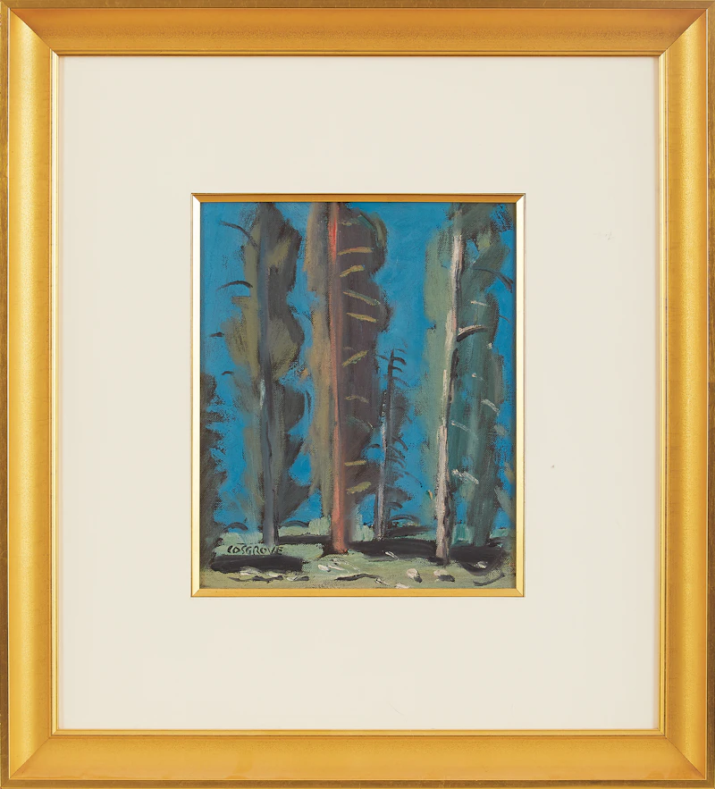 Stanley Morel Cosgrove, Paysage au ciel bleu, oil on canvas board - view 2
