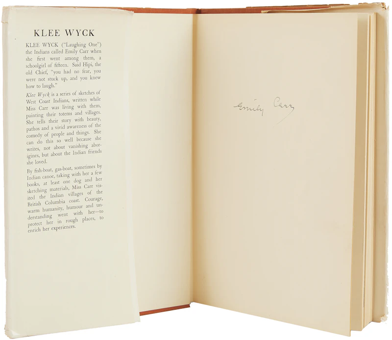 Emily Carr, Klee Wyck, book, 1941 - view 2