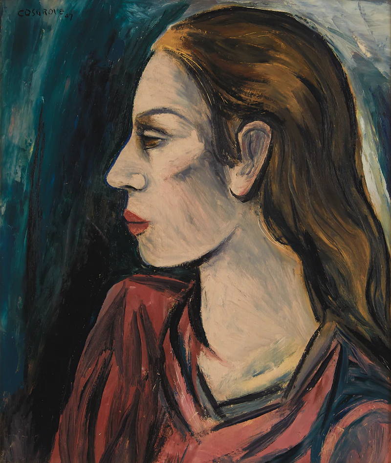Stanley Morel Cosgrove, Portrait, oil on board, 1947 - view 1