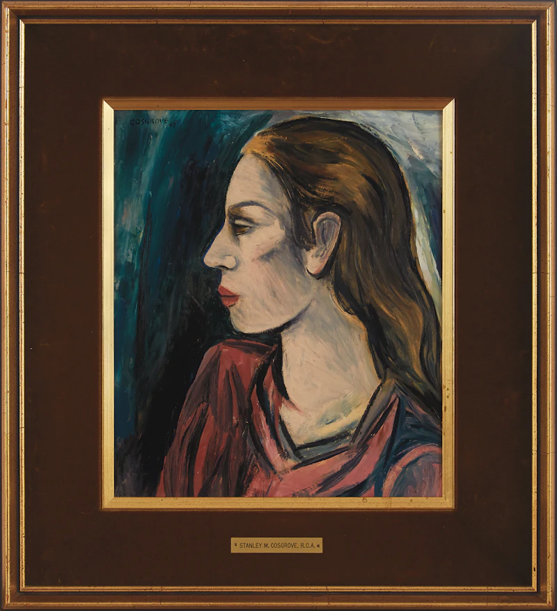 Stanley Morel Cosgrove, Portrait, oil on board, 1947 - view 2