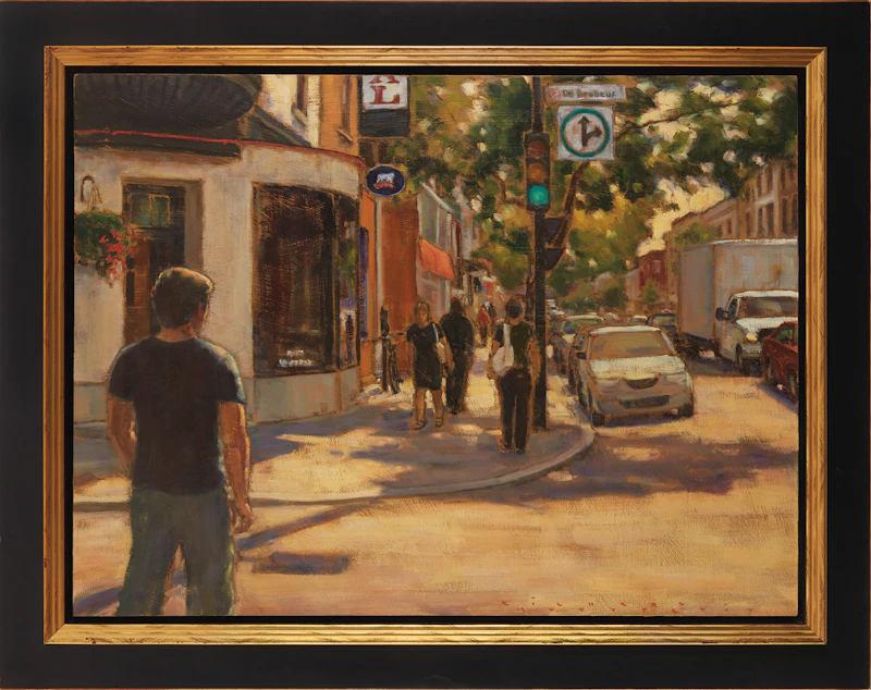 Richard Montpetit, Le soleil de retour, rue Mt. Royal, oil on canvas, 2007 - view 2