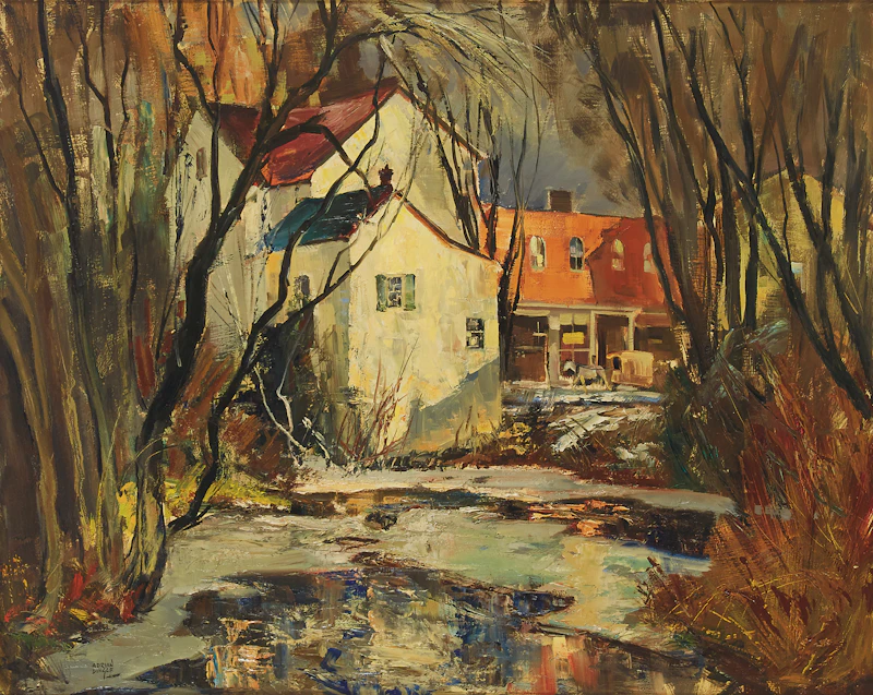 John Adrian Darley Dingle, River through Town