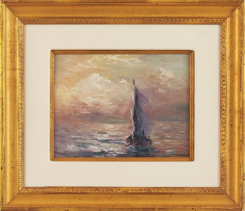 Arto Yuzbasiyan, Lake Ontario, Toronto, oil on board, 1976 - view 2