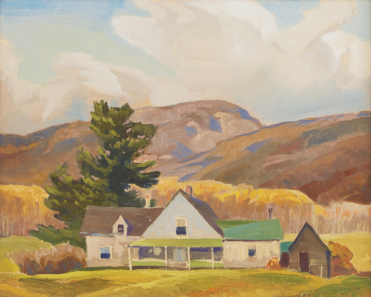 Joachim George Gauthier, Farmhouse, Silver Valley, Haliburton, oil on canvas board