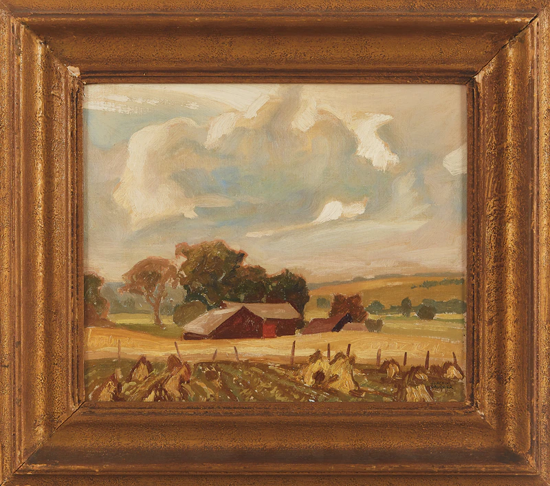Joachim George Gauthier, Old Farm near Orillia, oil on canvas, 1937 - view 2