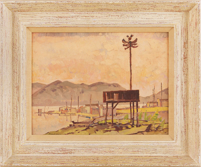 Robert Genn, Hillside Grave and Mirrored Village, oil on canvas board, 1964 - view 2